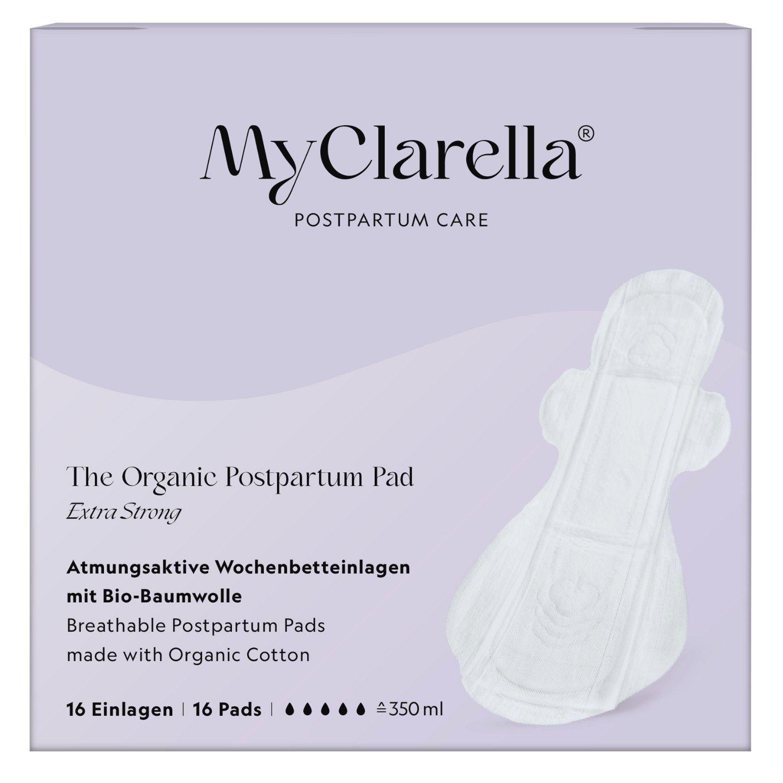 The Organic Postpartum Pad - Extra Strong (16er Pack) - MyClarella