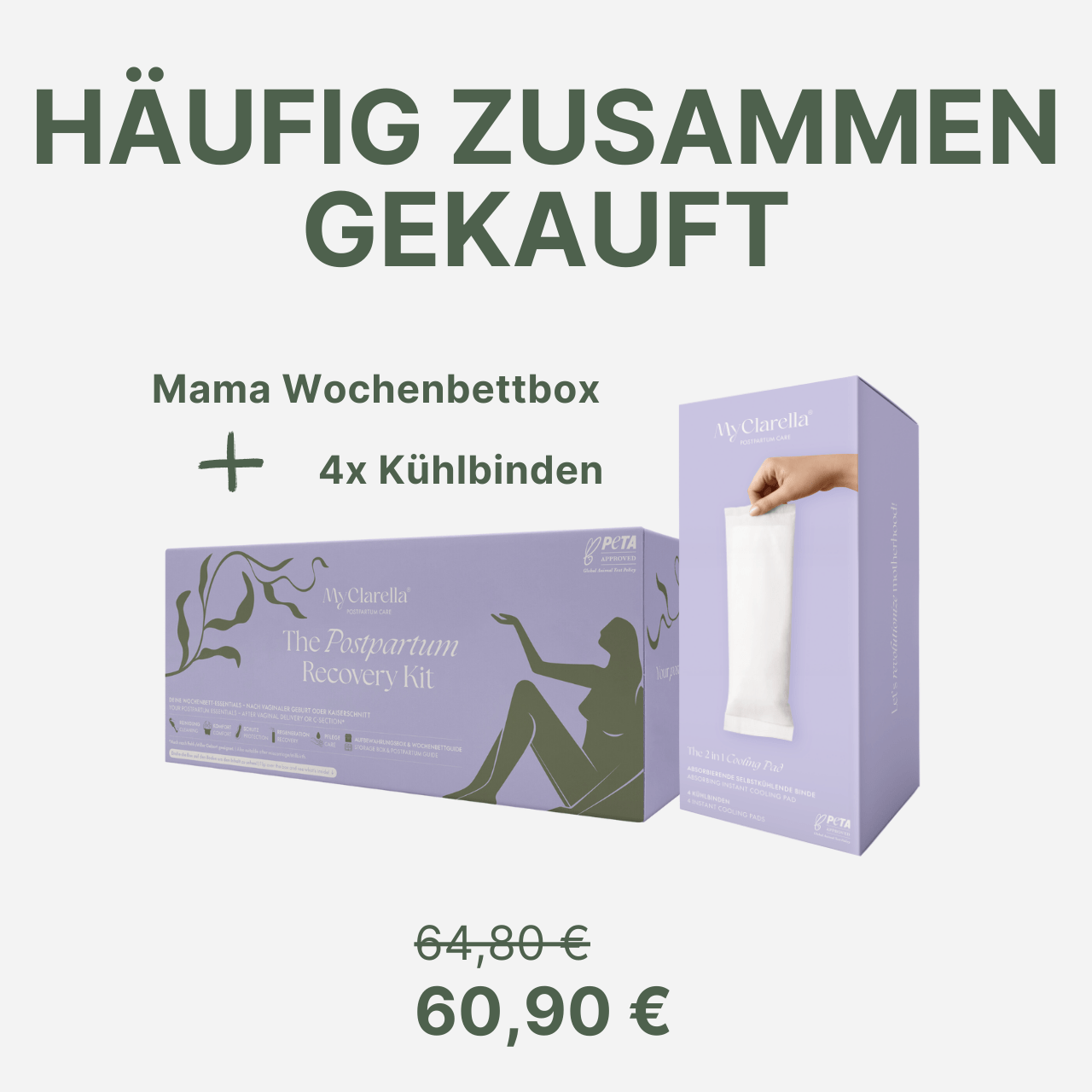 Wochenbett - Kühlbinden absorbierend & selbstkühlend (4er Pack) - MyClarella