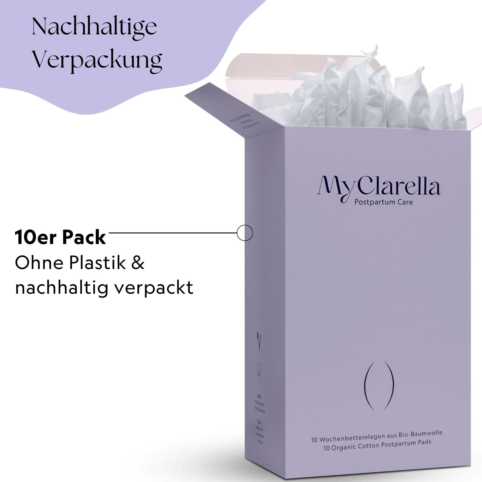 Bio-Wochenbetteinlagen (10er Pack) - MyClarella