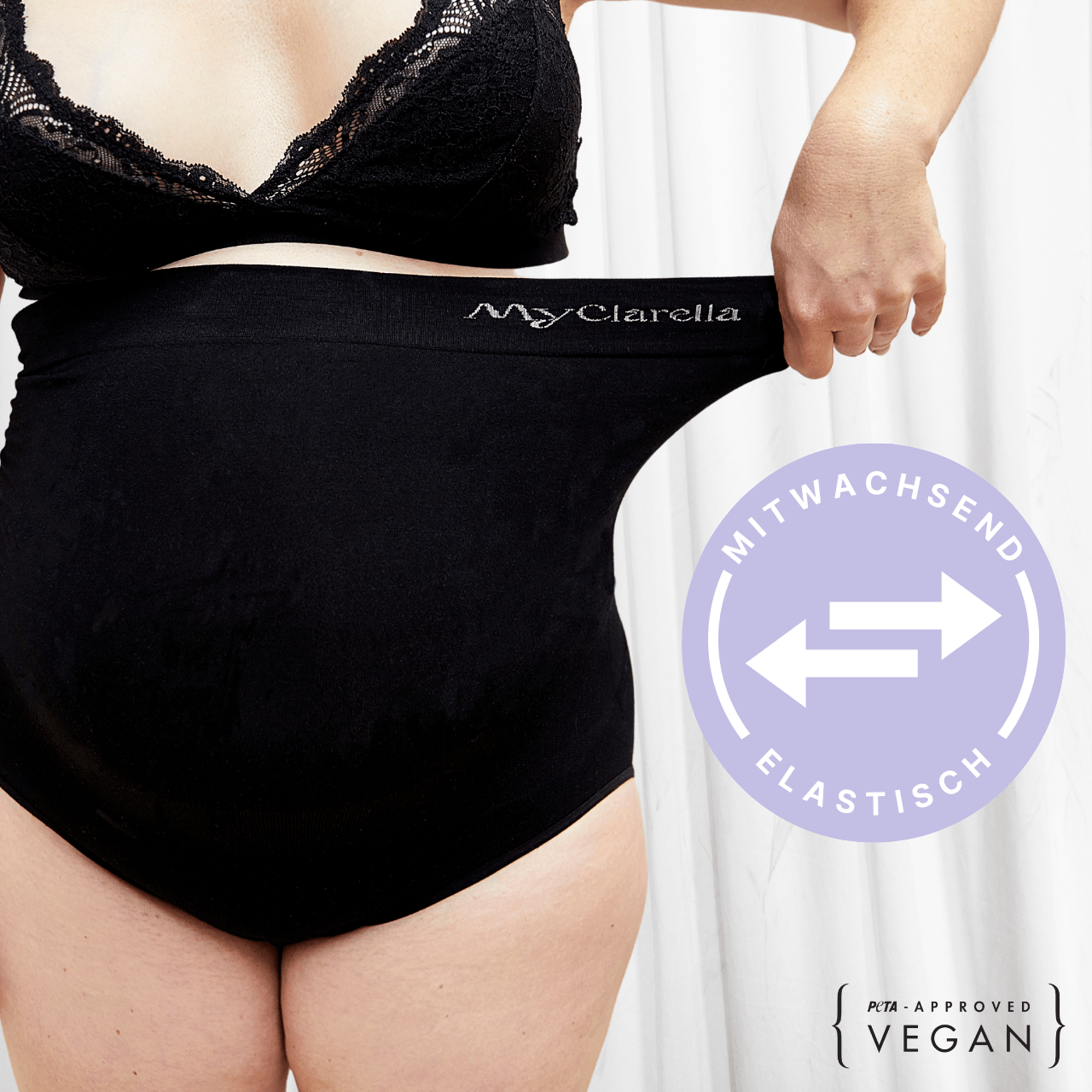 Mitwachsende Schwangerschaftsunterhose - The Bump Panty - MyClarella