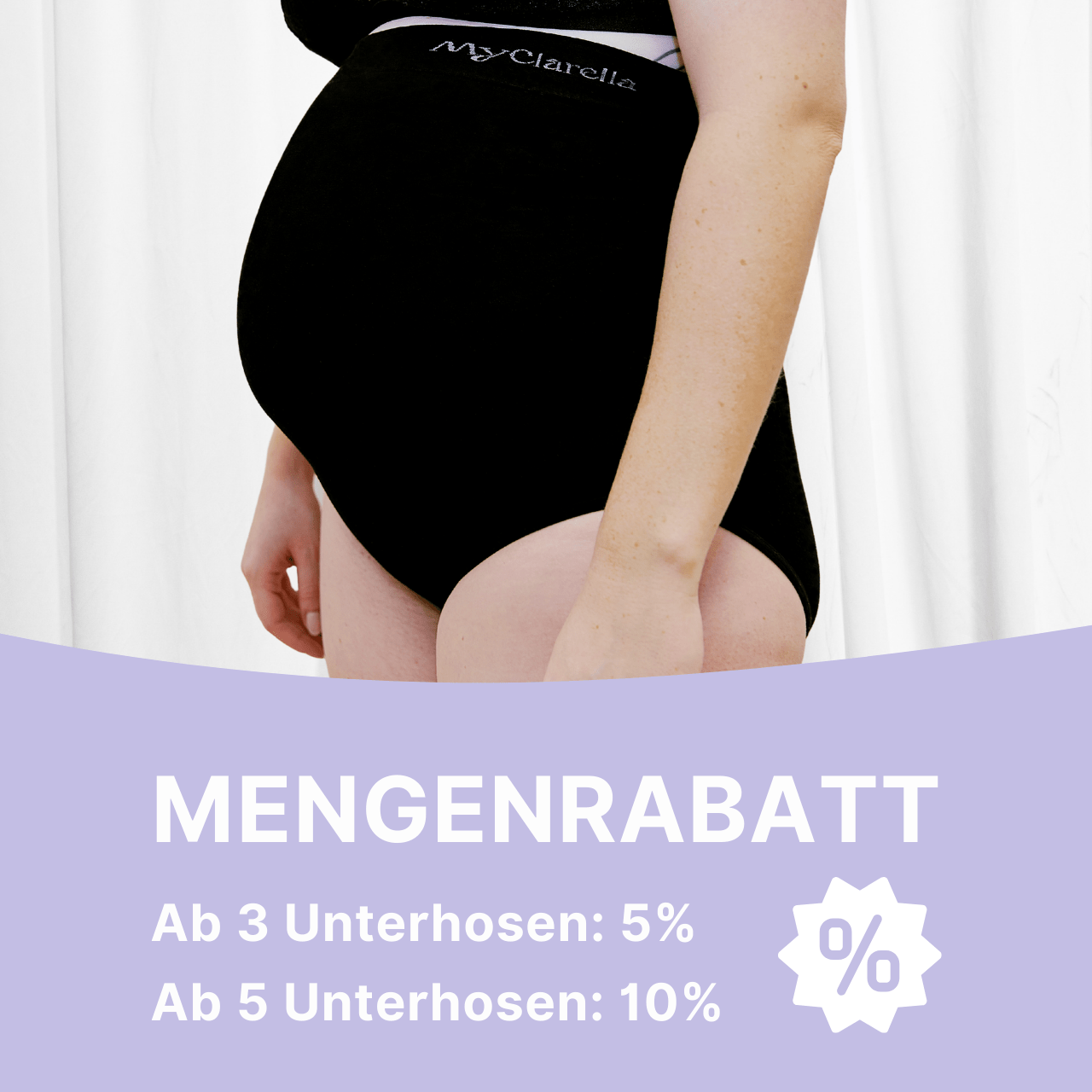 Mitwachsende Schwangerschaftsunterhose - The Bump Panty - MyClarella