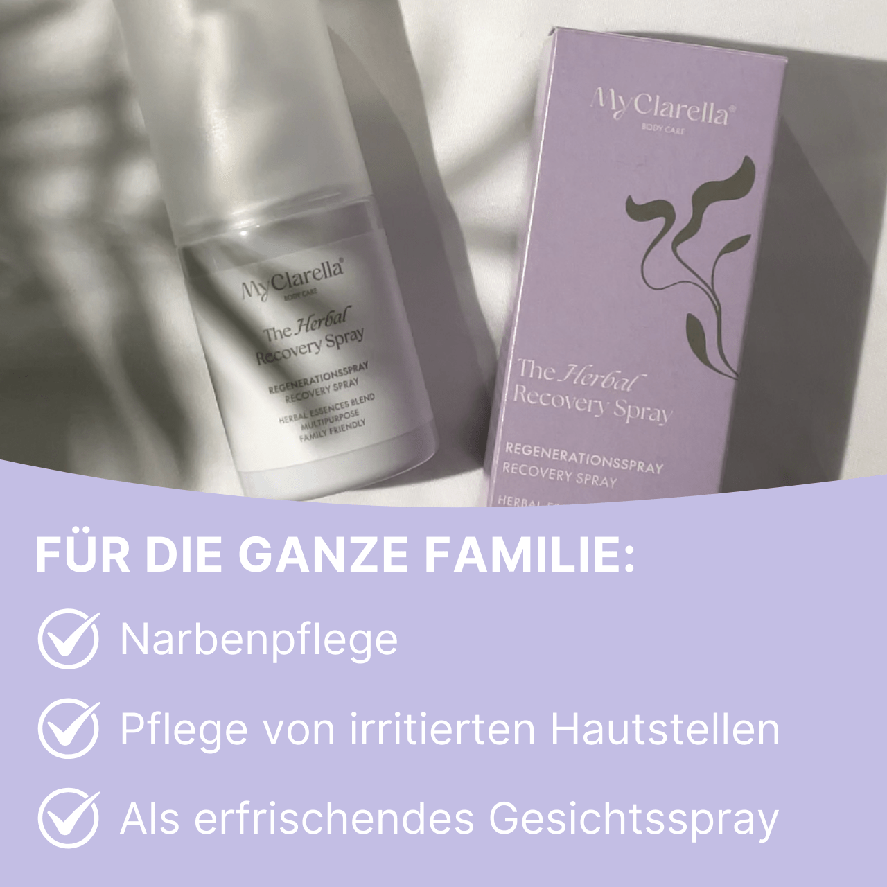 Regenerationsspray / Intimpflege mit Calendula & Hamamelis - The Herbal Recovery Spray - MyClarella
