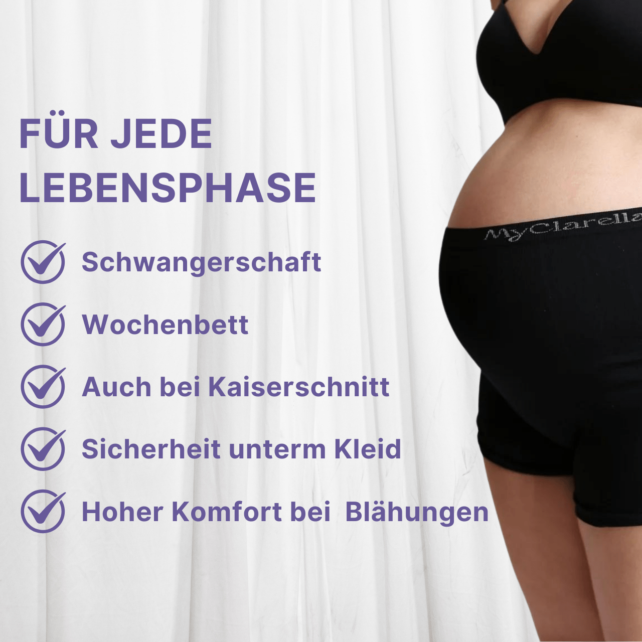 Unterhose für Schwangerschaft bis Wochenbett - In jeder Phase - The Mama Panty - MyClarella