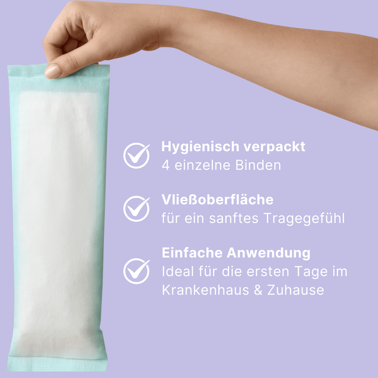 Wochenbett - Kühlbinden absorbierend & selbstkühlend - The 2 in 1 Cooling Pad (4er Pack) - MyClarella