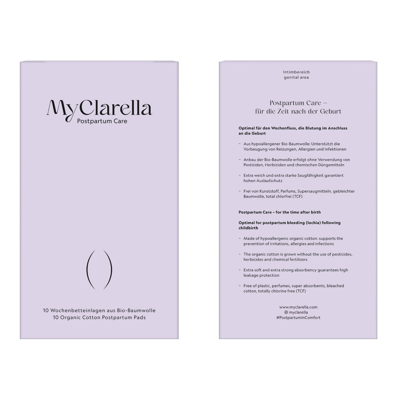 Bio-Wochenbetteinlagen (10er Pack) - MyClarella