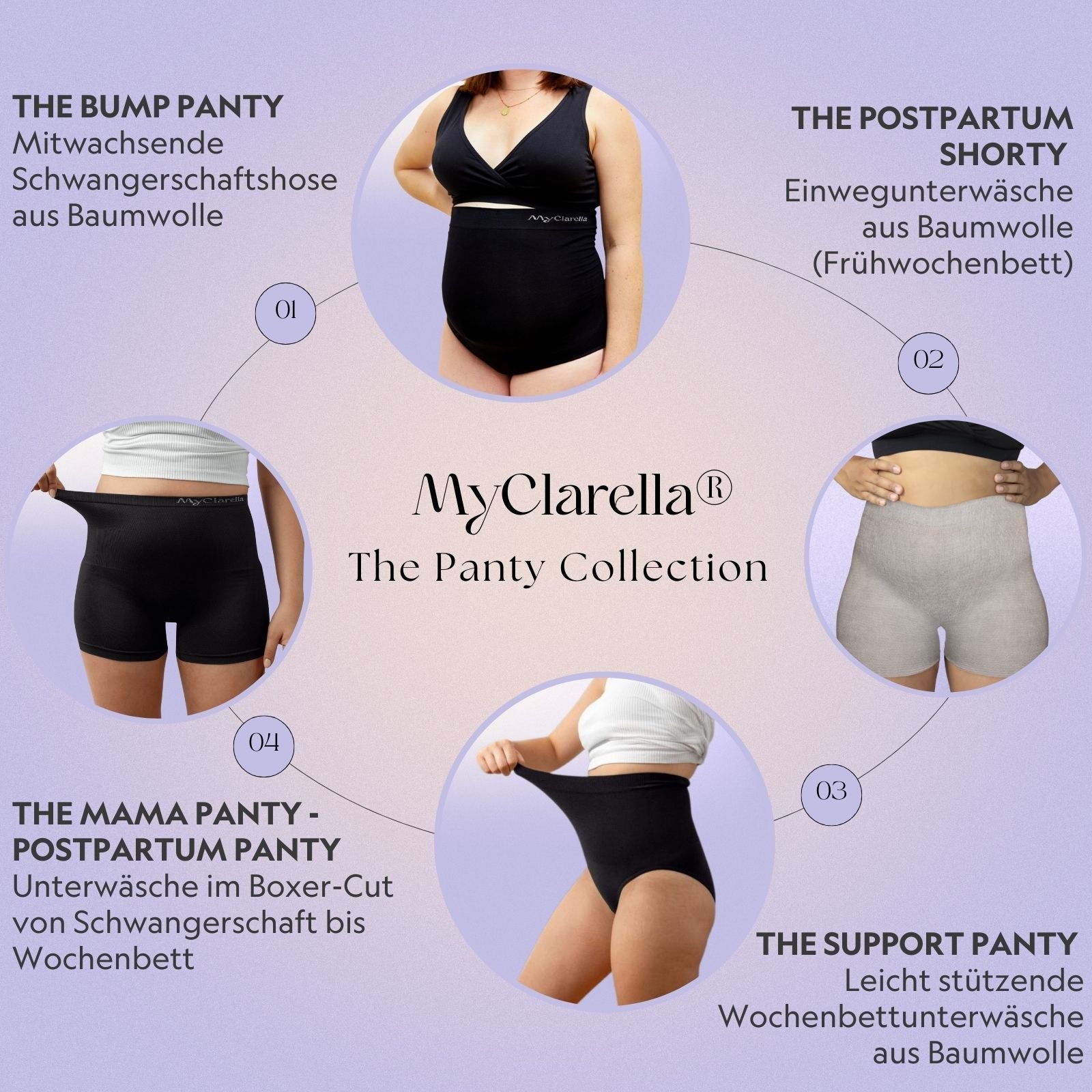 The Mama Panty - Postpartum Panty Unterwäsche von Schwangerschaft bis Wochenbett - MyClarella
