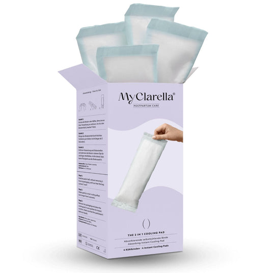 Wochenbett-Kühlbinden absorbierend & selbstkühlend (4er Pack) - MyClarella