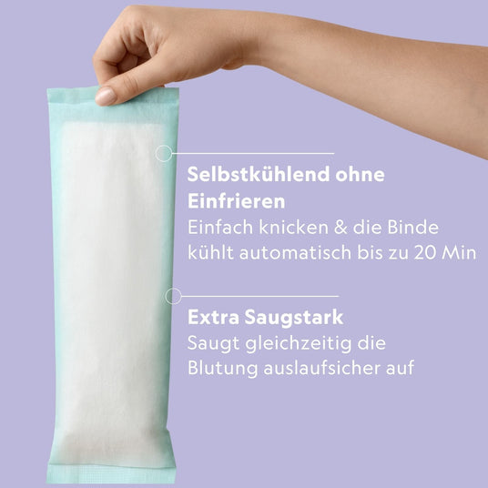 Wochenbett-Kühlbinden absorbierend & selbstkühlend (4er Pack) - MyClarella