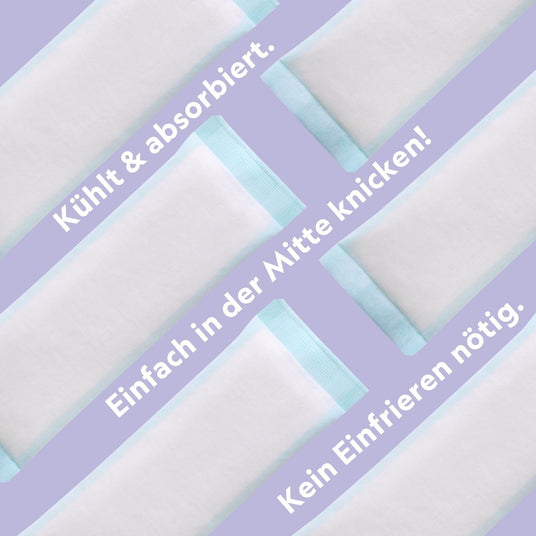 Wochenbett-Kühlbinden absorbierend & selbstkühlend (4er Pack) - MyClarella